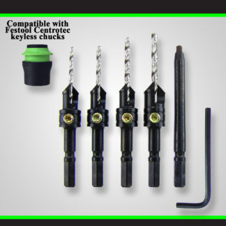 93052 - Festool Centrotec Compatible 4 Pc Set with #2 Square Driver Bit - Make it Snappy Tools